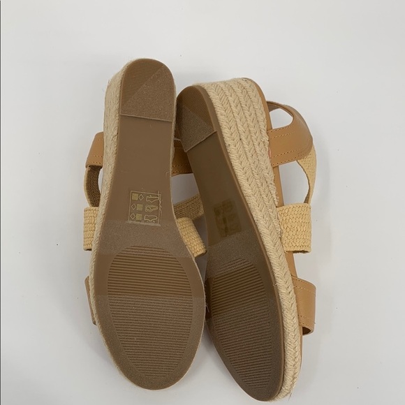 Market & Spruce Celeste wedge espadrille sandal strappy jute tan shoe new 10 - Picture 6 of 6